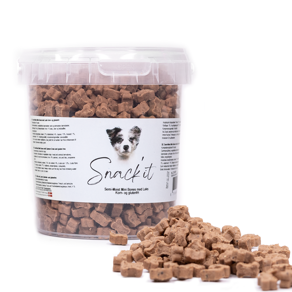 Semi Moist mini bones m. laks - 500 g.