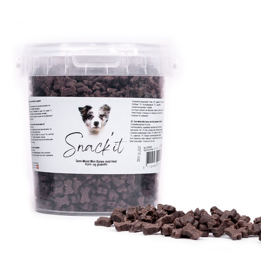 Semi Moist mini bones m. hest - 500 g.