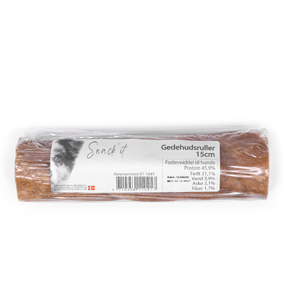 Gedehudsruller – 15 cm - Tyggesnack til hunde