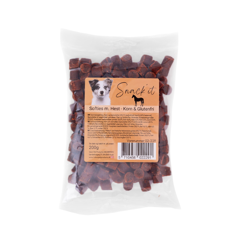 Softies med hest – korn- & glutenfri hundegodbidder 200g