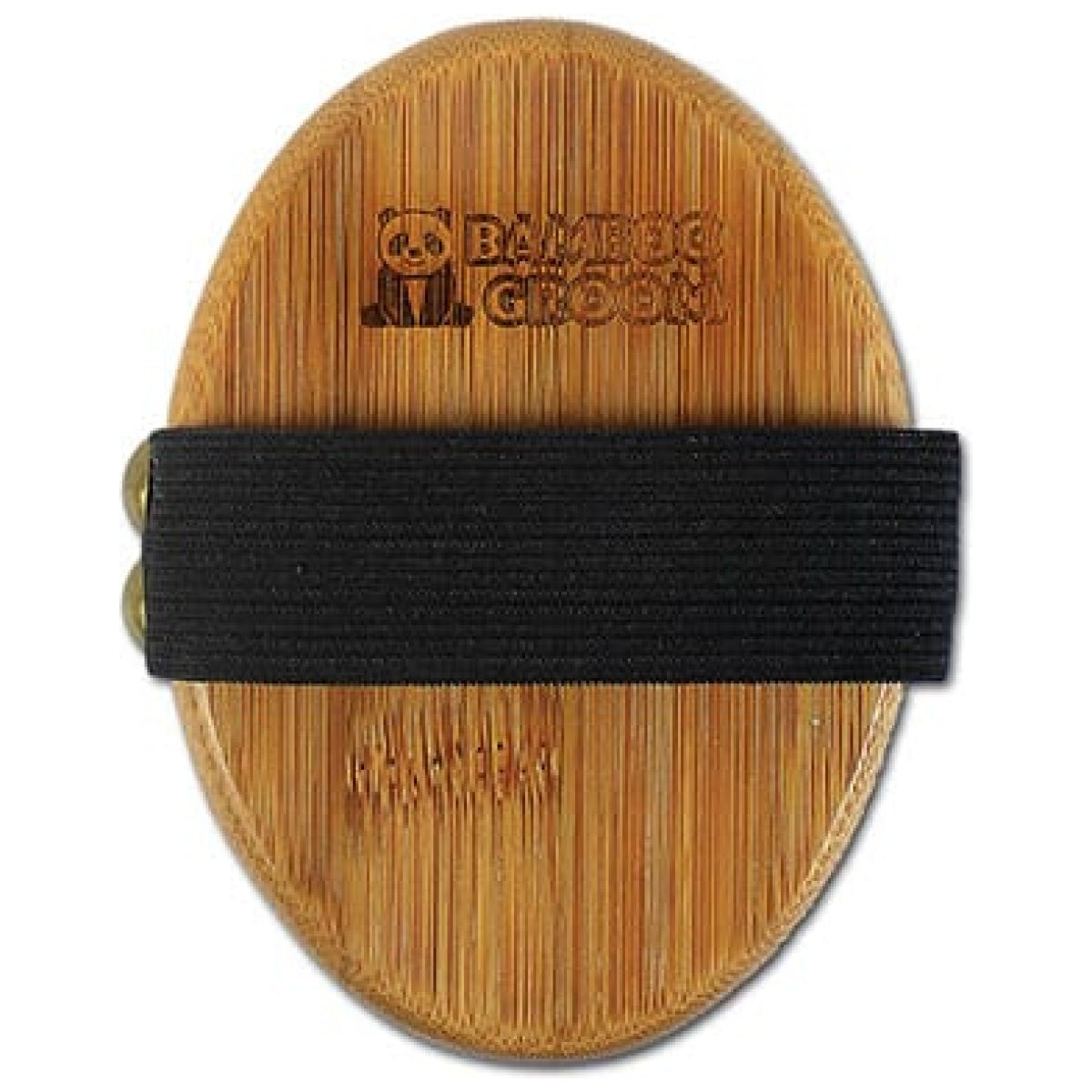 Bamboo Groom oval karte med elastik – set oppefra, uden emballage