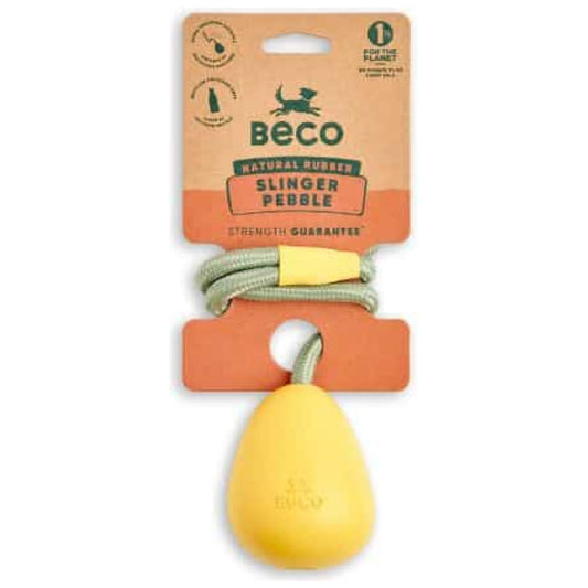 Beco Pebble bold med snor i emballage – naturgummi og genbrugssnor