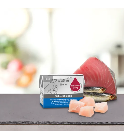 Lille Menu Fisk og Kylling 90g - vådfoder