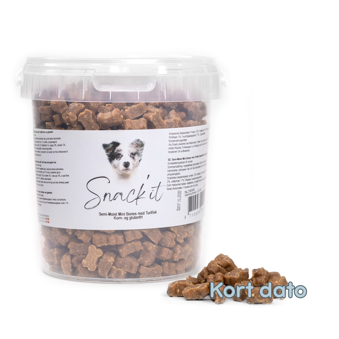 Semi Moist mini bones med tun - 500 g.