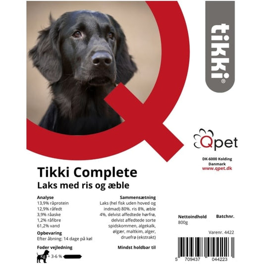 Tikki Complete Laks med ris og æble 800g