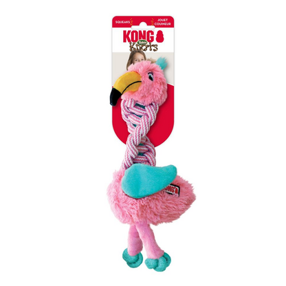 KONG Knots Twists Flamingo hundelegetøj - small/medium