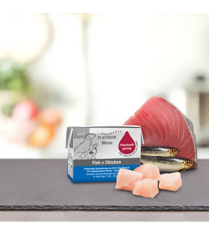 Lille Menu Fisk og Kylling 90g - vådfoder